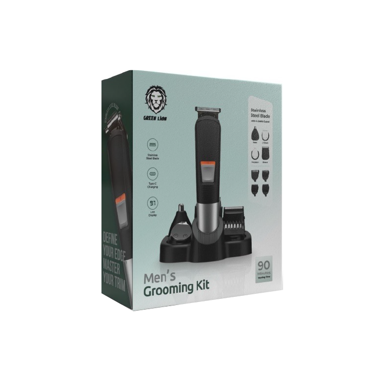 Green Lion Men Grooming Set – Black