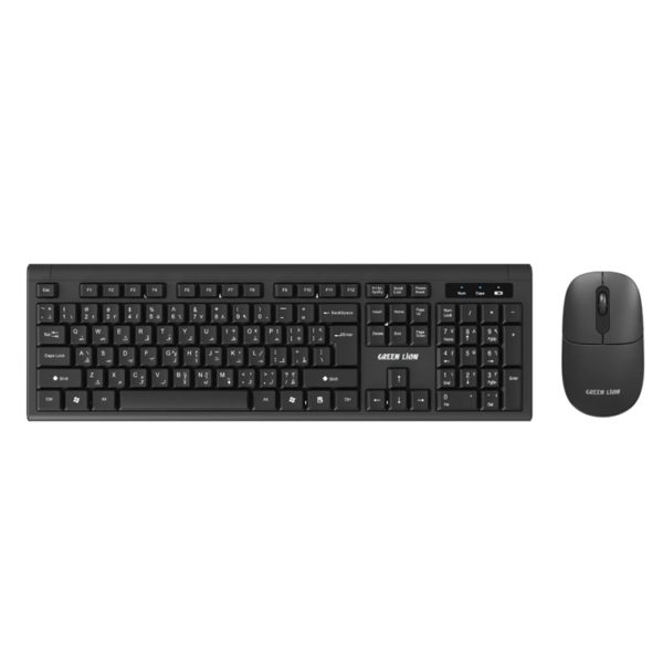 Green Lion GKM-200 Wireless Combo Keyboard and Mouse Black