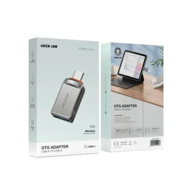 Green Lion OTG ADAPTER USB-A TO USB-C GRAY