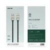 Green Lion USB C to Lightning Electroplated Braided Cable 1m 27W Black + Green
