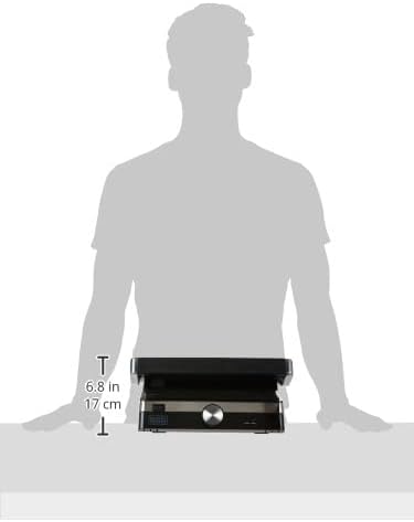 BLACK &amp; DECKER Family Health Grill with 180° Hinge, 2000W,&nbsp; Black/Silver