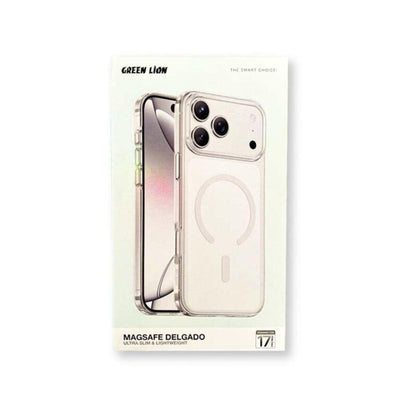 Green Lion Magsafe Delgado For iP 17 Pro Max Clear كفر ايفون 17 برو ماكس شفاف