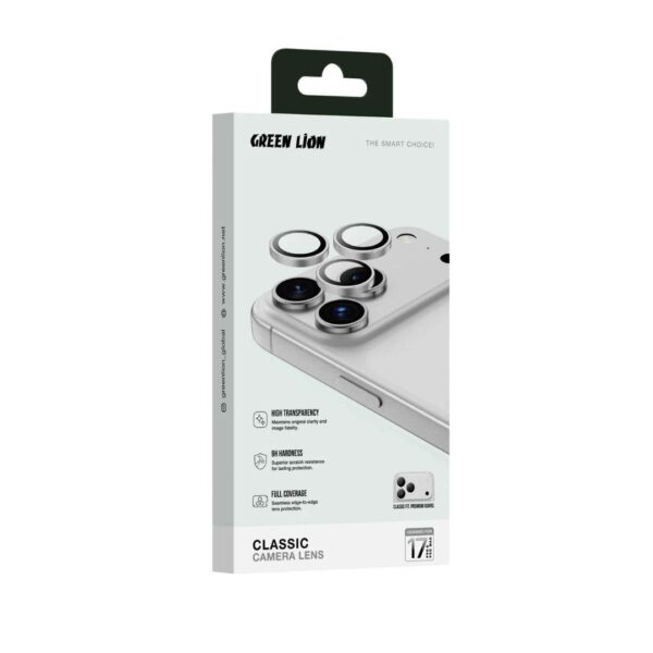 Green Lion Classic Camera Lens For iP 17 Pro/17 Pro Max Orange Titanium لاصق حماية لعدسات الكامرة للايفون 17برو/17برو ماكس فريم برتقالي