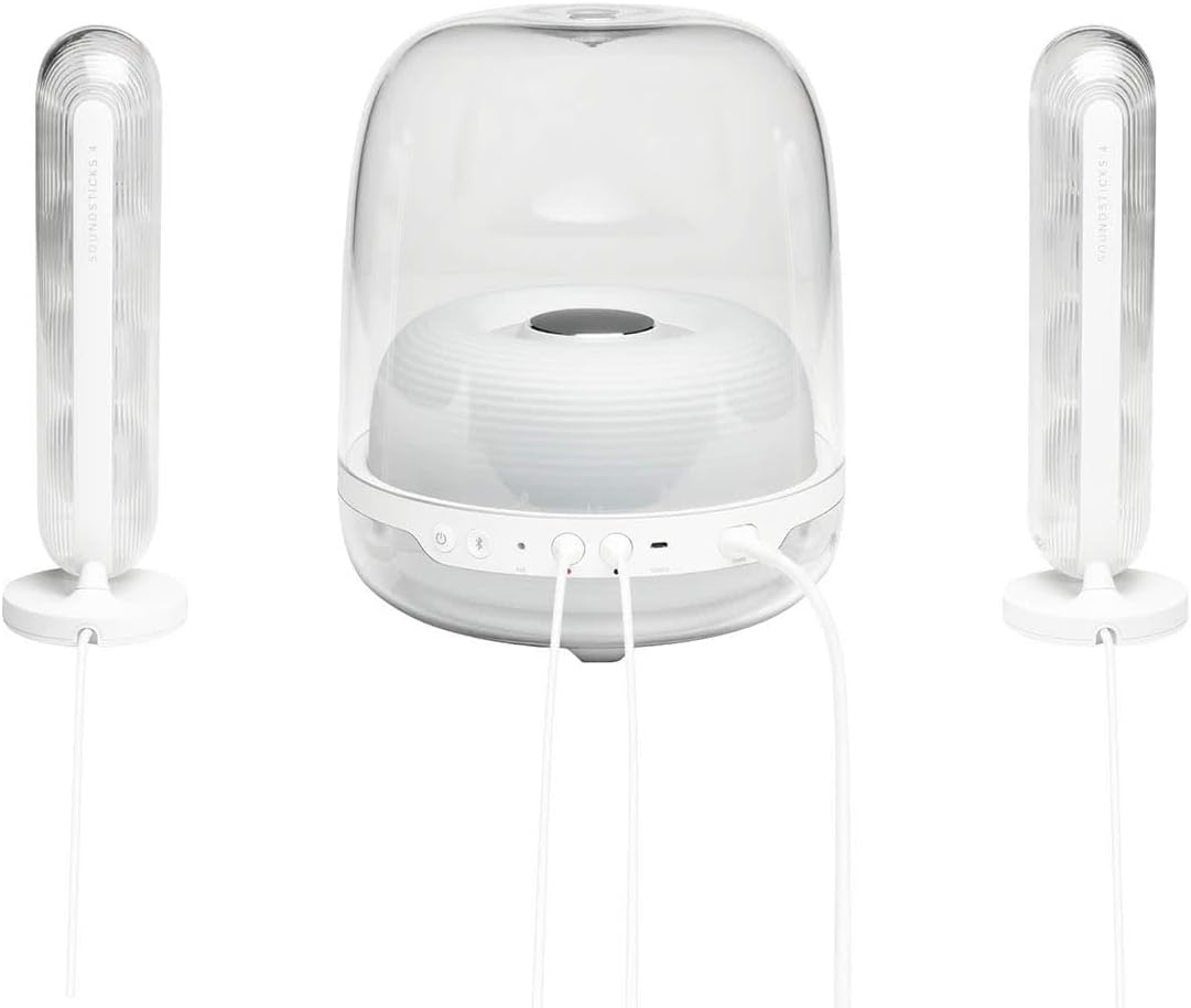 Harman Kardon Soundsticks 4 Bluetooth Wireless 2.1 Speaker System – White