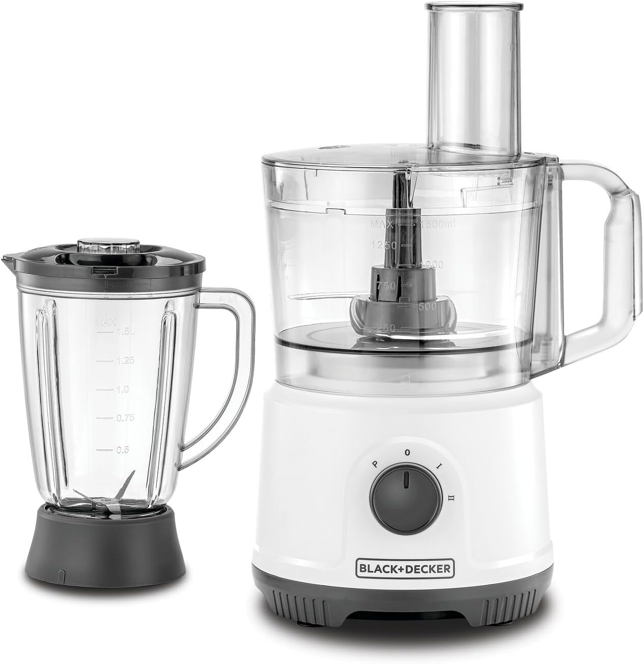 BLACK+DECKER FX822-B5 Food Processor, 800W, 24 Functions with 2L Bowl, 1.5L Blender Jar