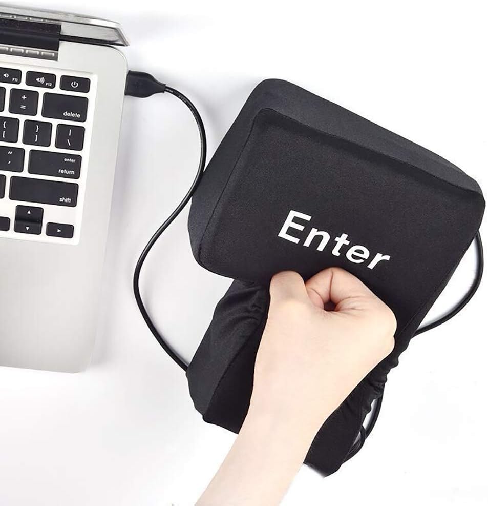 زر Enter العملاق لتخفيف التوتر - وسادة مكتب وقيلولة 2 في 1