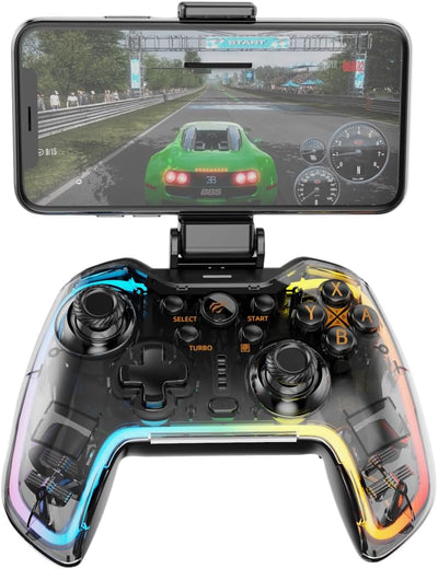 جهاز تحكم الألعاب اللاسلكي Havit G158BT Pro مرونة فائقة وتصميم شفاف: تحكم احترافي في أي مكان