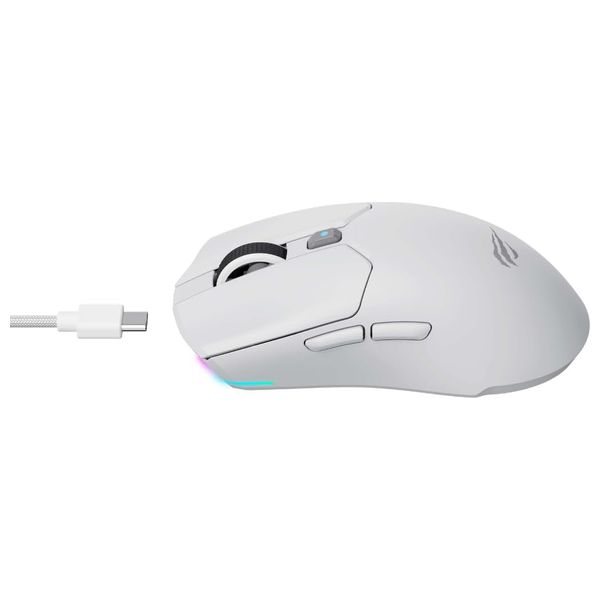 ماوس الألعاب Havit MS974WB اللاسلكي (Tri-Mode) خفيف الوزن ( 63g )،  3  أوضاع اتصال، ودقة تصل إلى  12,000DPI