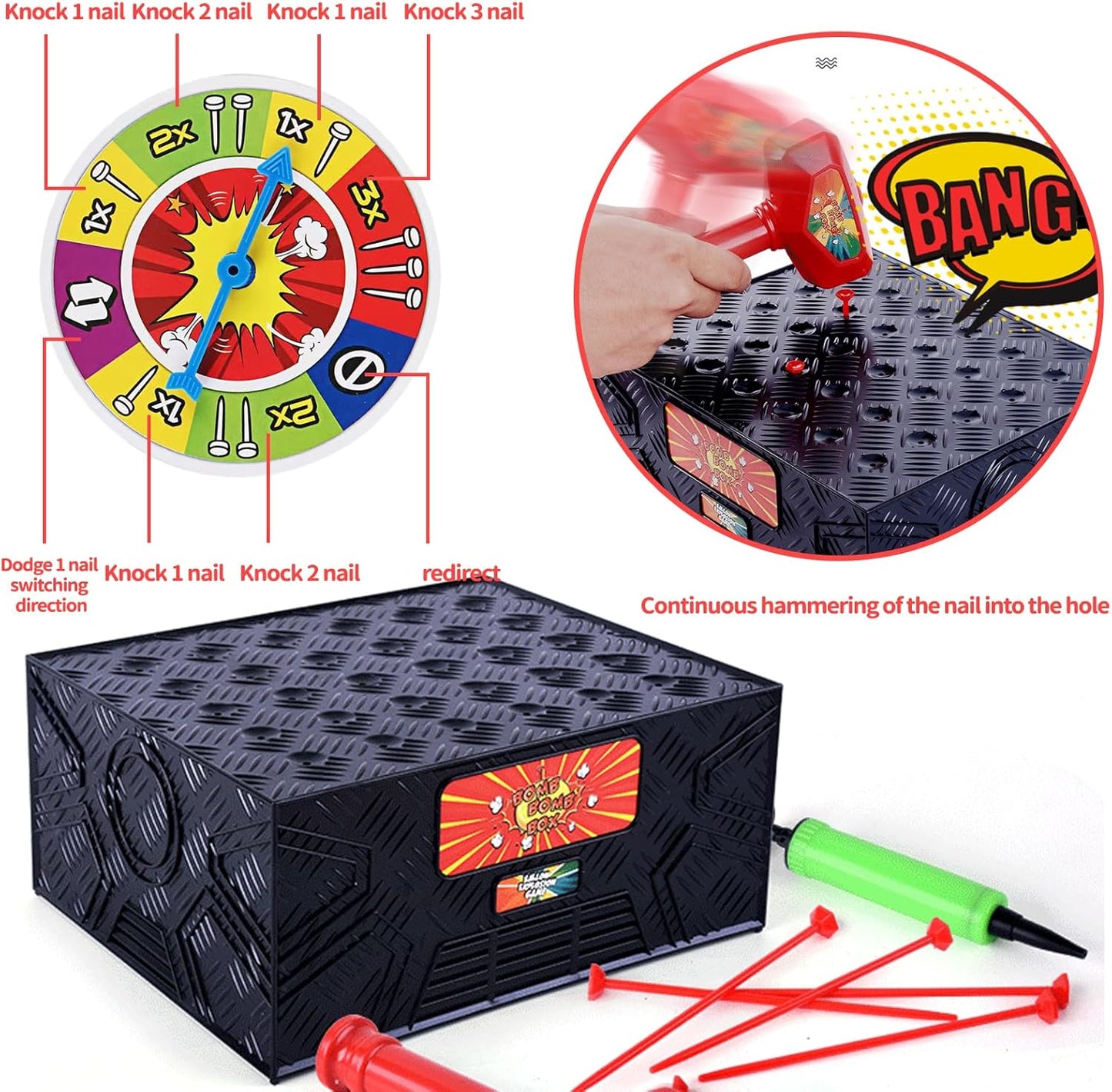 لعبة تحدي صندوق البالون المتفجر - لعبة جماعية مثيرة للحفلات والأنشطة