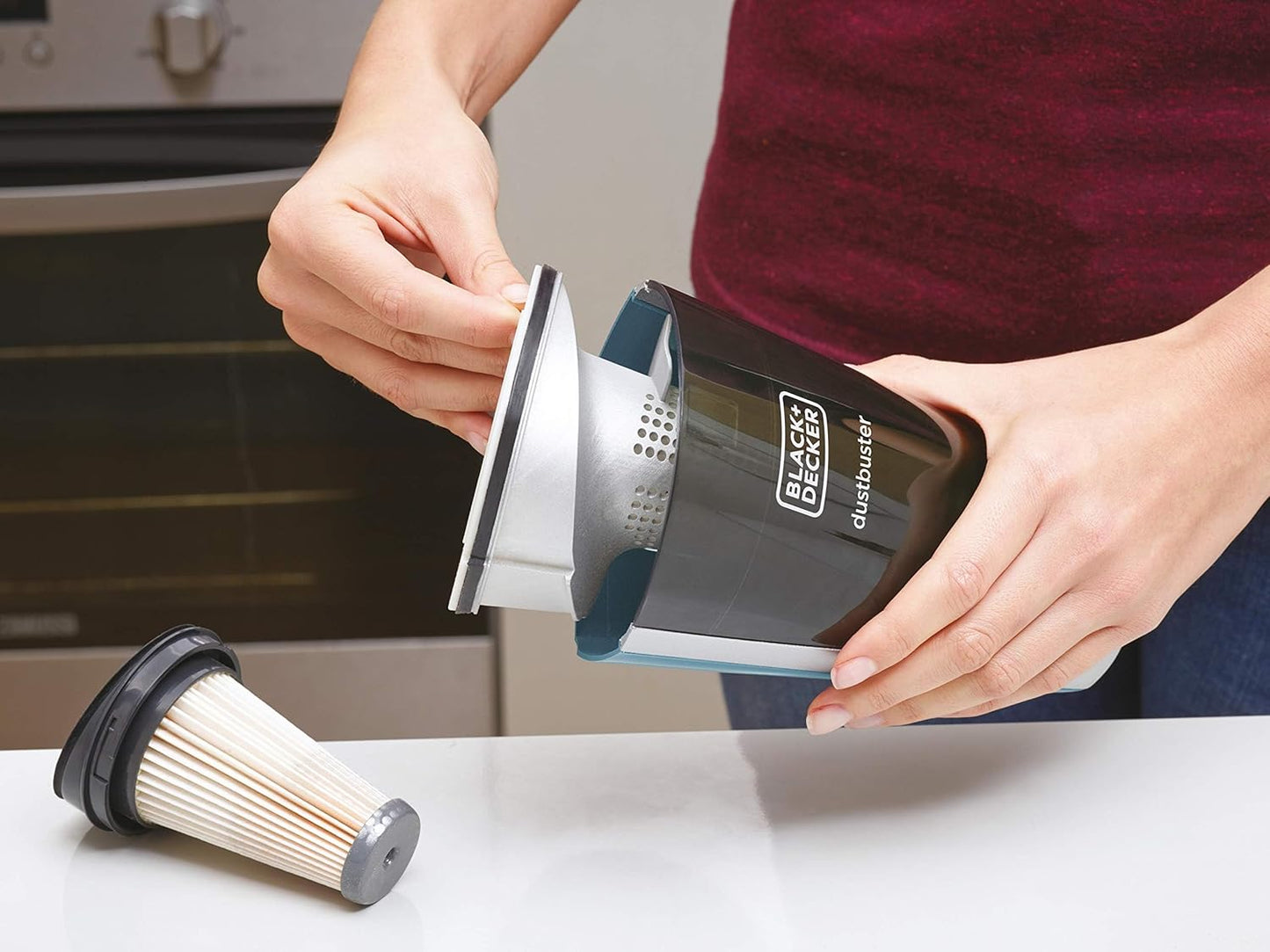 Black & Decker SVA420B-B5 14.4V 28.8Wh Cordless Stick Vacuum Cleaner, 2Ah Lithium-Ion Battery 2in1 Floor