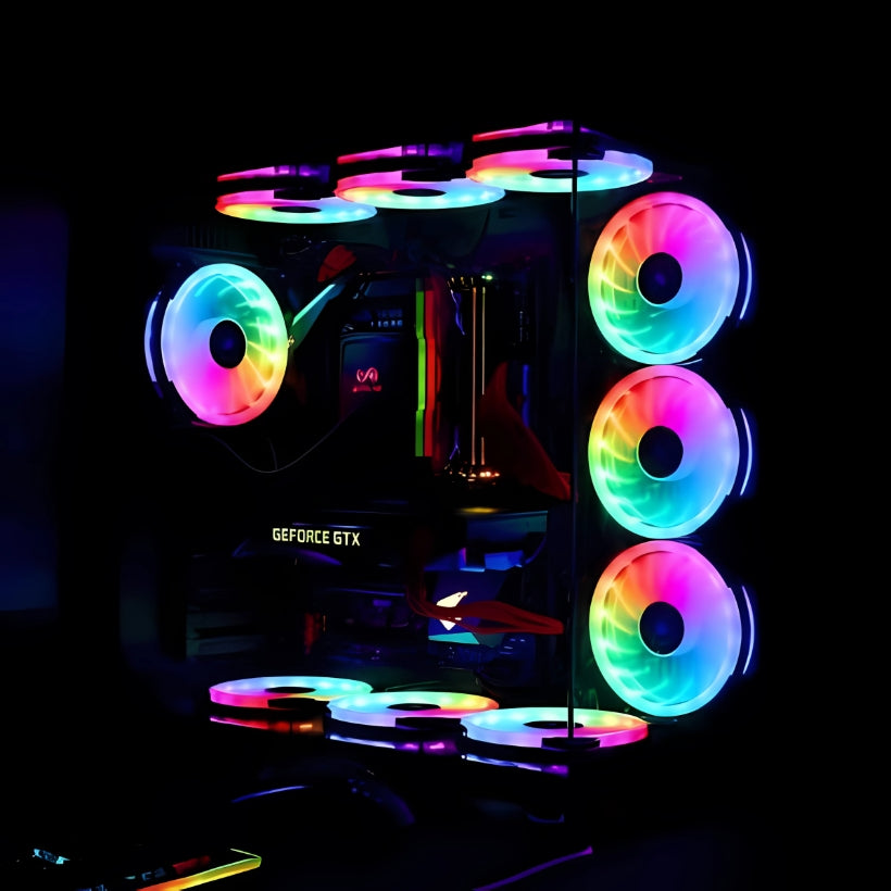 مروحة كيس الكمبيوتر Havit F2089 (Case Fan) تبريد هادئ، تدفق هواء عالي، وإضاءة RGB جذابة