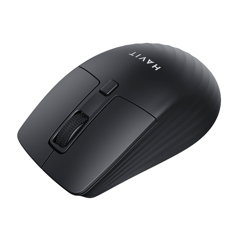ماوس Havit MS58WB اللاسلكي ( Dual Mode ) الماوس المتعدد:  5  أزرار صامتة،  DPI  قابل للتعديل، واتصال مزدوج ( 2.4GHz+BT 5.2 )