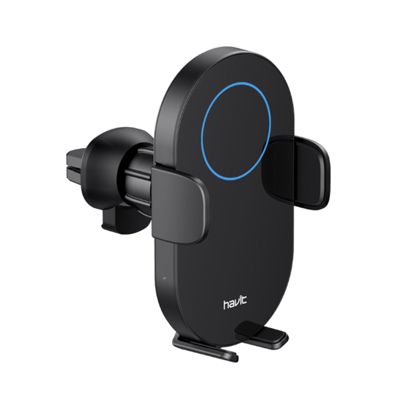 ستاند سيارة وشاحن لاسلكي Havit W3018 شاحن لاسلكي سريع بقوة  15W  وحامل هاتف للسيارة باللون الأسود