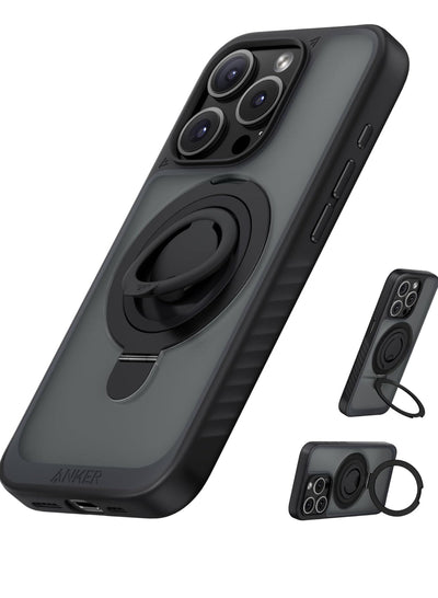 Anker MagGo Magnetic Case with 360° Soft Silicone Ring Stand for iPhone 16 Pro Max