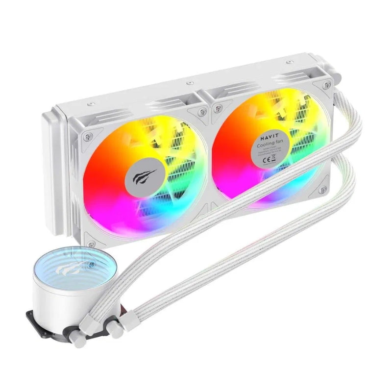 مروحة/مبرد مائي Havit F2001 المتكاملة (AIO) تبريد سائل 240 ملم: أداء احترافي وإضاءة RGB للاعبين