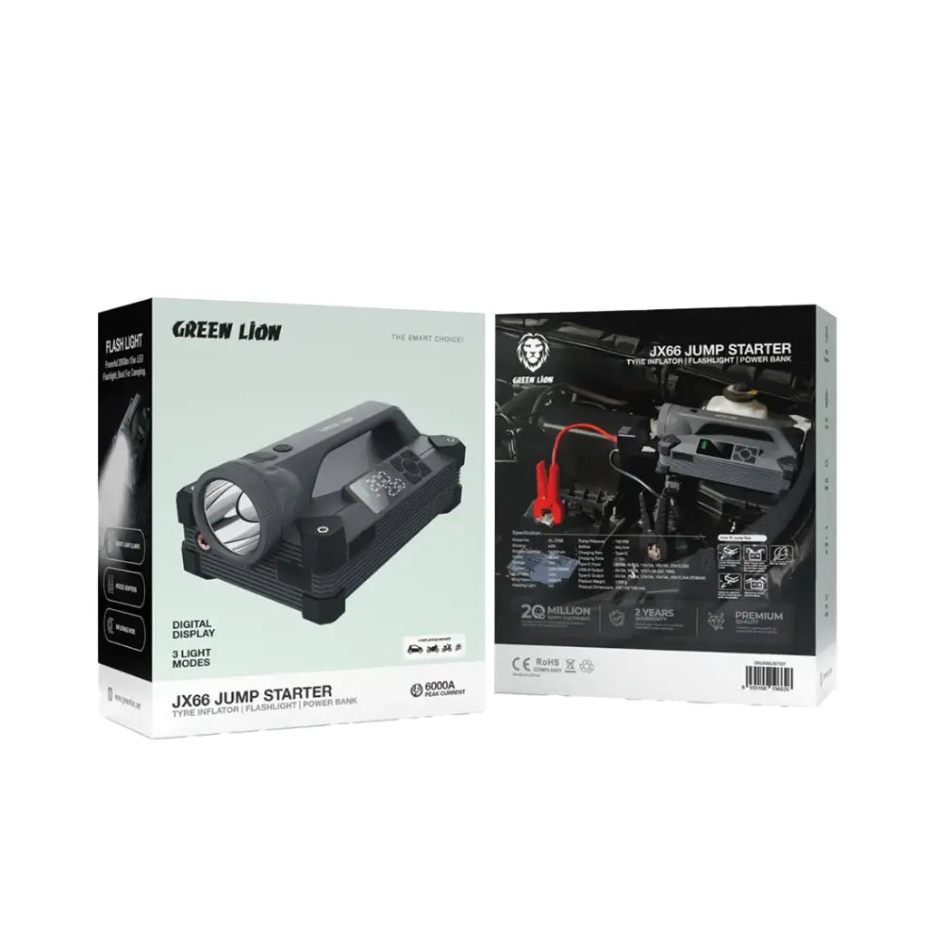 Green Lion JX66 Jump Starter 24000mAh - Gray