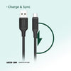 Green Lion USB-A to USB-C PVC Cable 1M 2.4A Black