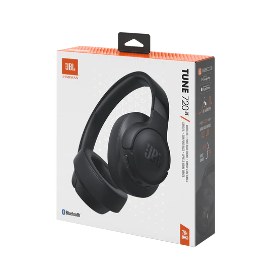 سماعة JBL Tune 720BT اللاسلكية بطارية  76  ساعة، شحن سريع، وتقنية  JBLPureBass