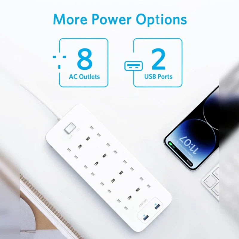 ANKER 342 USB Power Strip, 10-in-1 Power Extension A9182K21