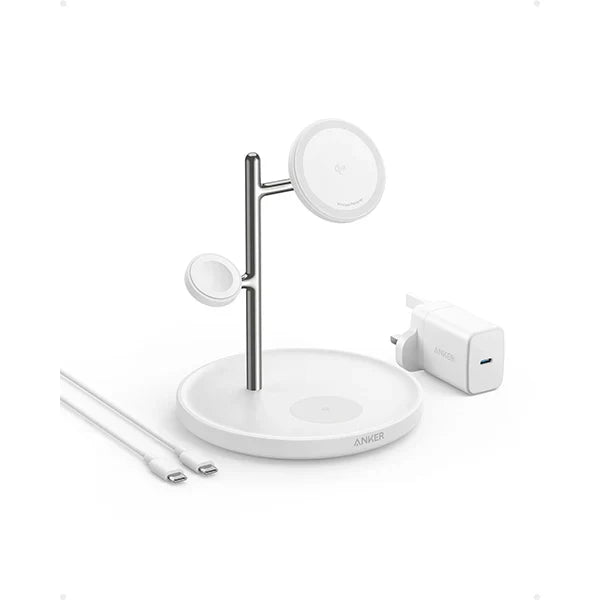 Anker MagGo 15W Qi2 Wireless Charging Station | 3-in-1 with 40W USB-C Charger and USB-C Cable – B25M3V11