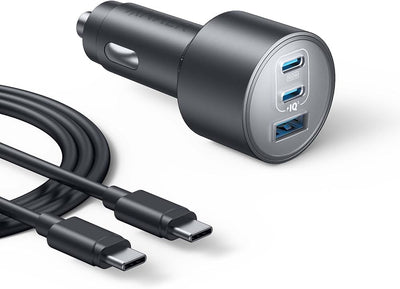 Anker Car Charger 3-Ports 167.5W with 3.3ft USB-C Cable