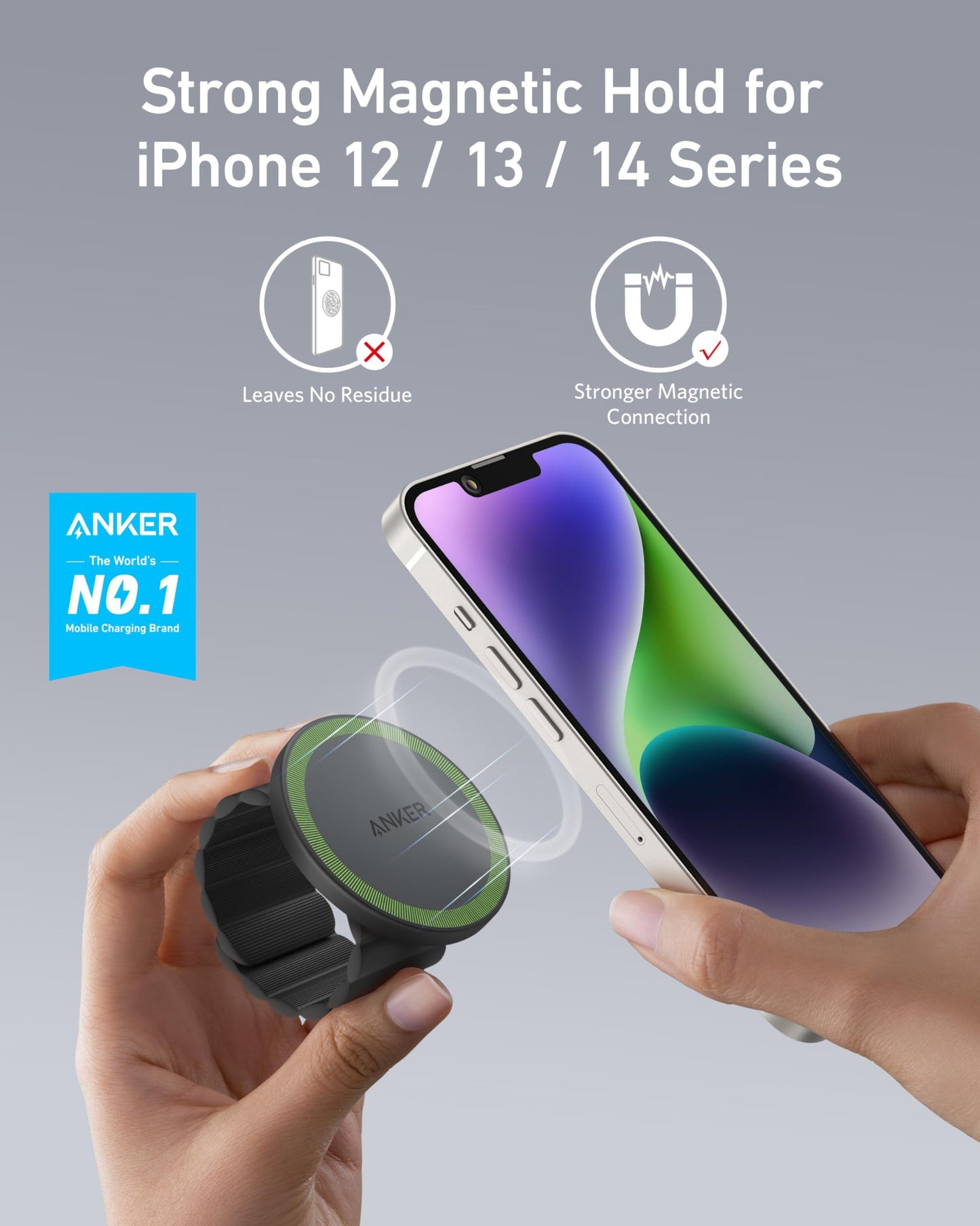 Anker Magnetic Phone Grip (MagGo), Sweat Resistant, 620 Magnetic