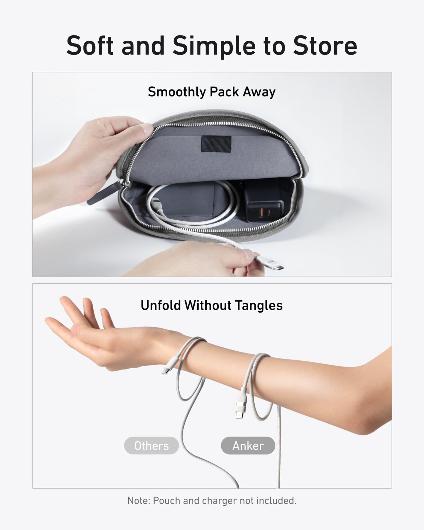 Anker Nano USB C Cable, 240W 3 ft Upcycled-Braided USB C to USB C