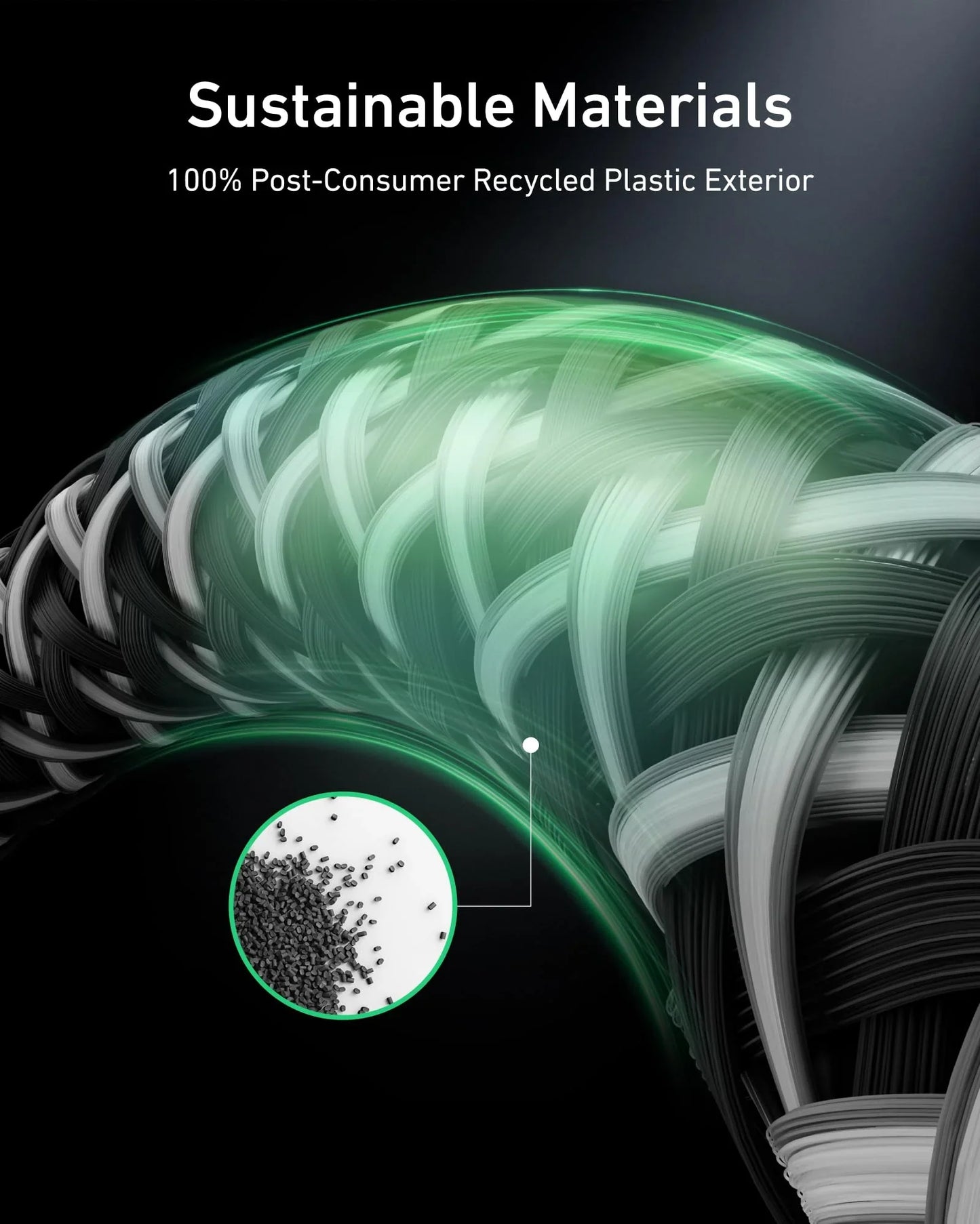 Anker Prime USB-C to USB-C Cable 6ft (240W, Upcycled-Braided)