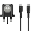 HAVIT 33W GaN Wall Charger UK Triple Port PD + QC With 60W C-to-C Cable شاحن 33 من هافيت