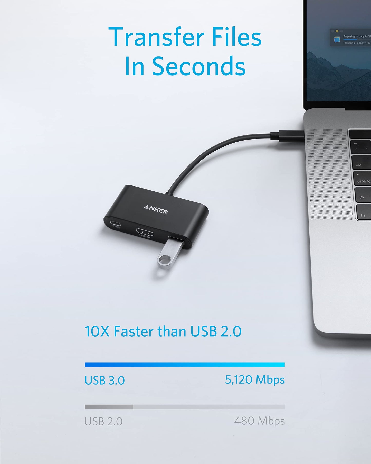 موزع Anker PowerExpand 3-in-1 USB-C Hub