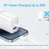 Anker USB C Plug, iPhone Charger, 20W Dual Port USB Fast Wall Charger بلك شحن ٢٠ واط