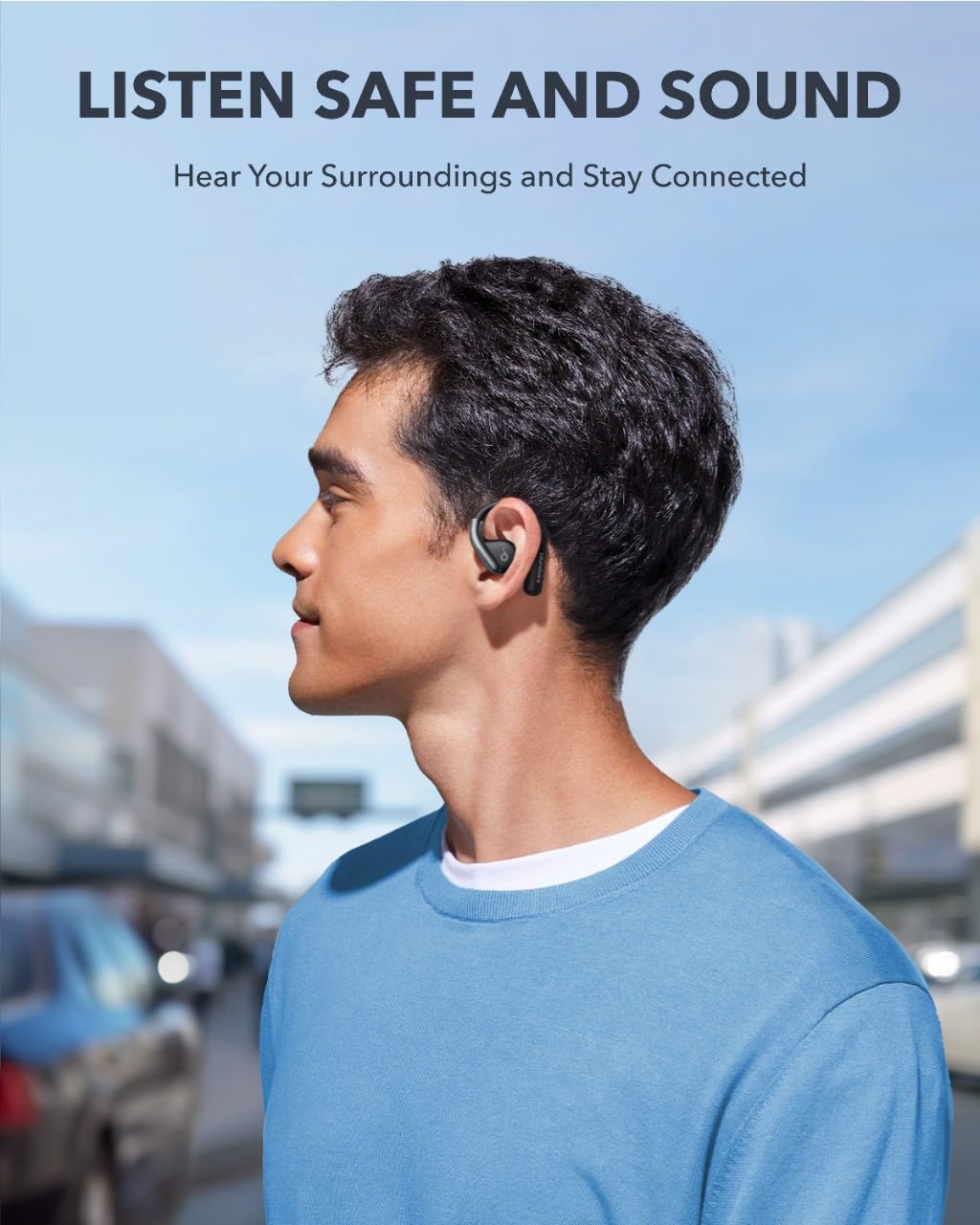 soundcore by Anker, AeroFit Open-Ear Headphones, Ultra Comfort, Snug Fit, Ergonomic Ear Hook