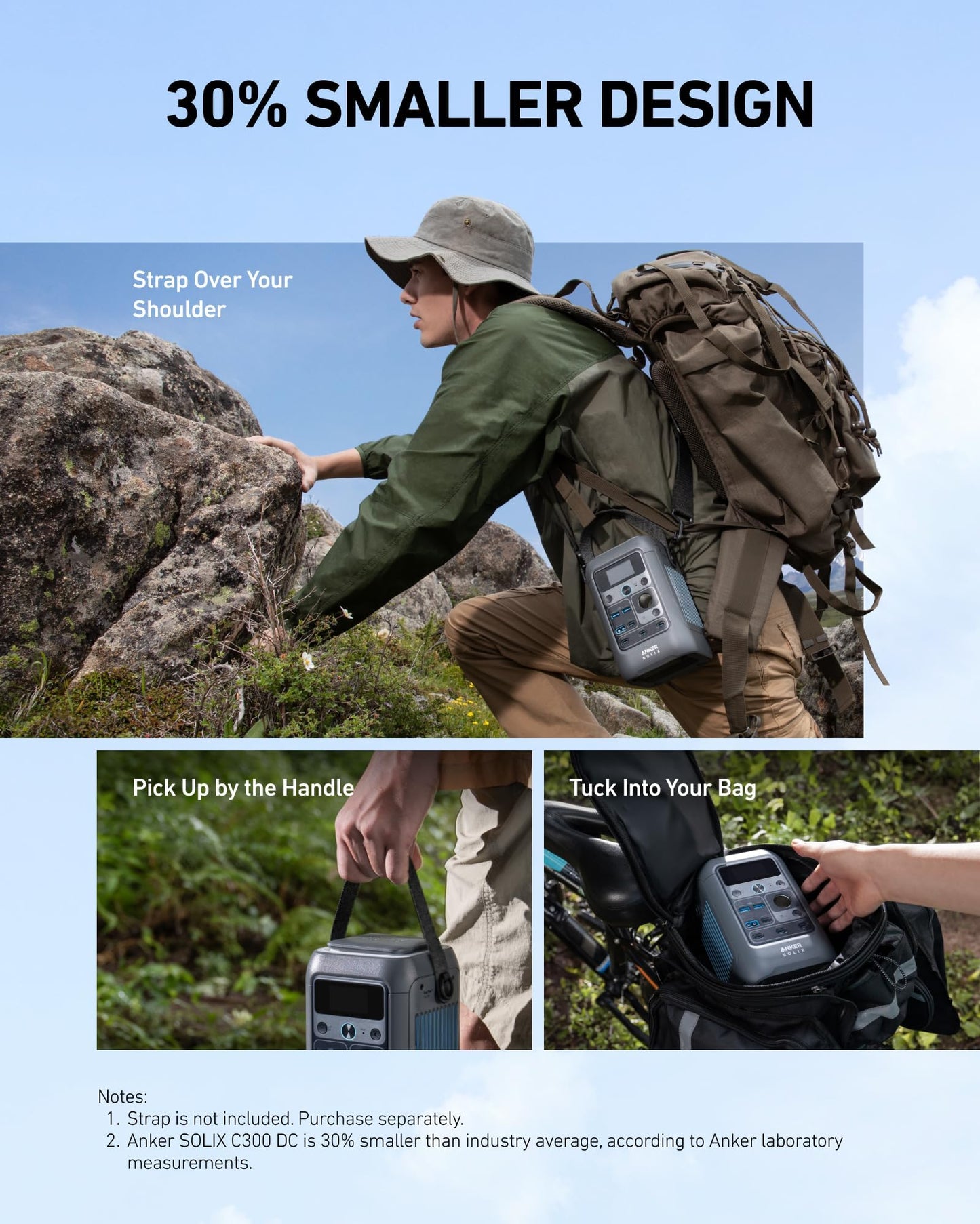 Anker SOLIX C300 DC Portable Power Station - 90,000mAh (288Wh) | 300W