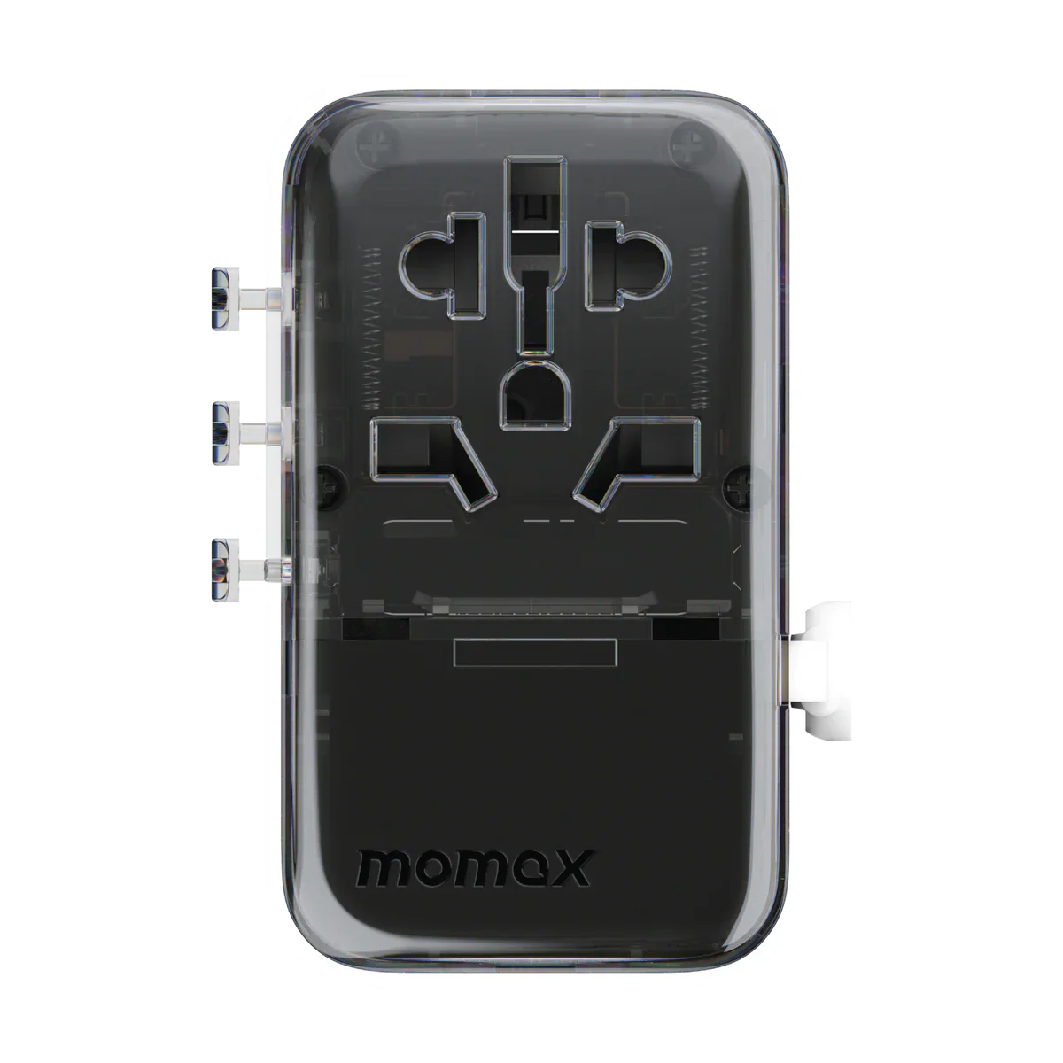 Momax 1-World+ Flow 4-Port Travel Charger With Built-In USB-C Cable 35W
