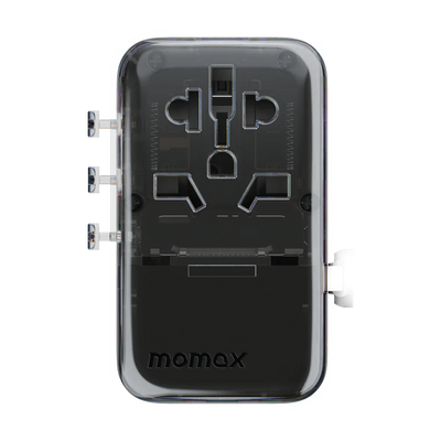Momax 1-World+ Flow 4-Port Travel Charger With Built-In USB-C Cable 35W
