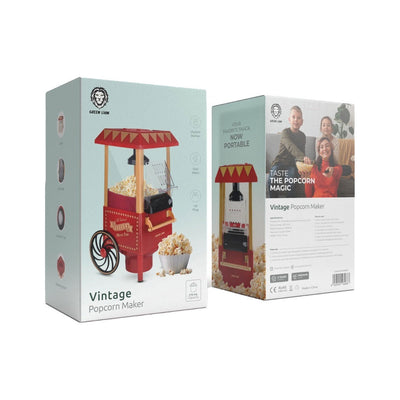 Green Lion Vintage Pop Corn Maker 1200W 270ML - Red