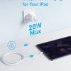 Anker USB C Plug 20W Ultra Fast Wall Charger For iPhone, iPad, iPod And More with cable