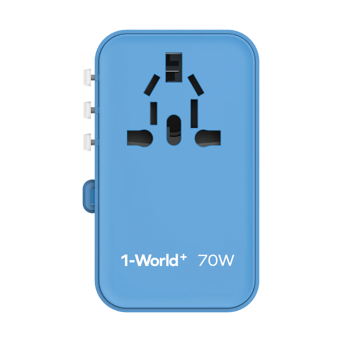 Momax 1-World+ 3-Port Travel GaN Charger With Built-in USB-C Cable 70W