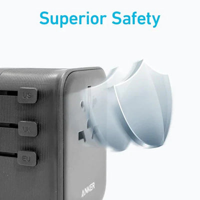 Anker Nano Travel Adapter 4-in-1 65W GaN Black