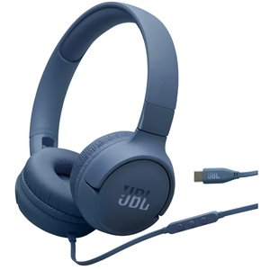 سماعة JBL Tune 520C USB-C السلكية دقة صوت عالية ( Hi-Res )، صوت  PureBass ، وتوافق شامل عبر USB-C