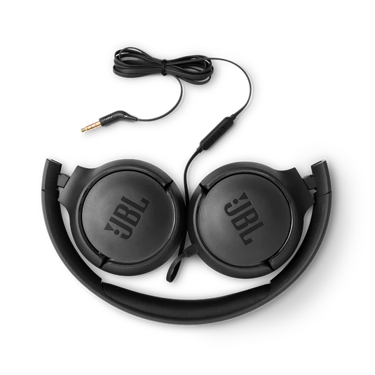 JBL T500 Wired On-Ear Headphones – Black
