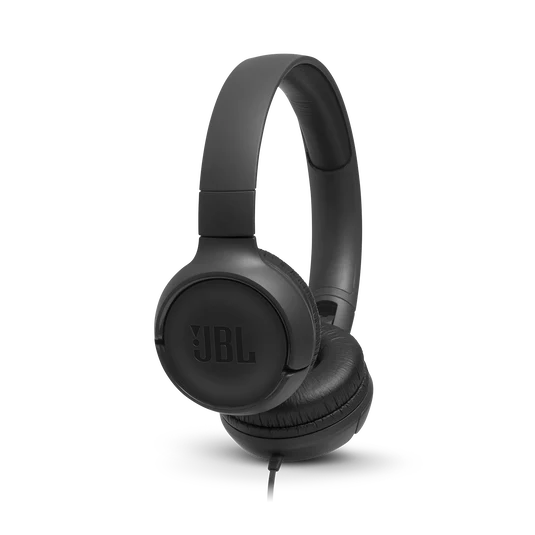 JBL T500 Wired On-Ear Headphones – Black