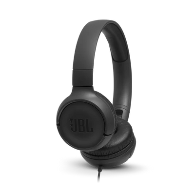 JBL T500 Wired On-Ear Headphones – Black