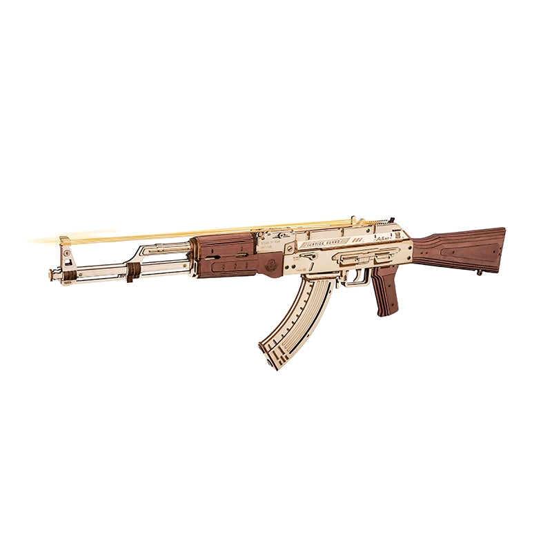 مجسم بندقية كلاشنكوف ROKR AK-47 خشبي (LQ901) - أحجية ثلاثية الأبعاد للكبار