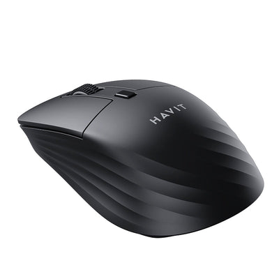 ماوس Havit MS58WB اللاسلكي ( Dual Mode ) الماوس المتعدد:  5  أزرار صامتة،  DPI  قابل للتعديل، واتصال مزدوج ( 2.4GHz+BT 5.2 )