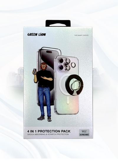 Green Lion 4 In 1 Protection Pack iPhone 16 Pro Max Clear