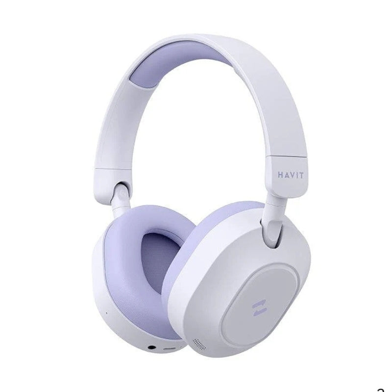 سماعة Havit H668BT ANC اللاسلكية إلغاء ضوضاء نشط،  80  ساعة تشغيل، وتصميم خفيف الوزن لـ  Hi-Res