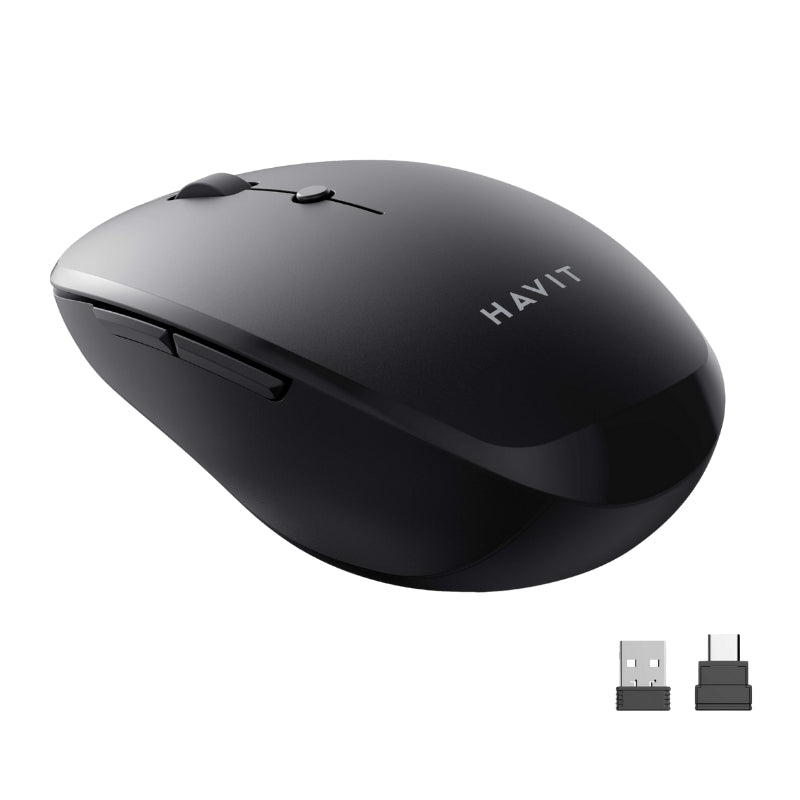 ماوس Havit MS50WB اللاسلكي ( Tri-Mode ) الماوس المتعدد:  7  أزرار صامتة،  Tri-Mode  اتصال، وتصميم خفيف