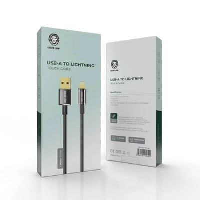 Green Lion USB-A to Lightning Touch Cable 1M 3A Black