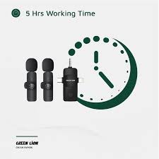 Green Lion 3 IN 1 Microphone Type-C / Lightning / Aux Green